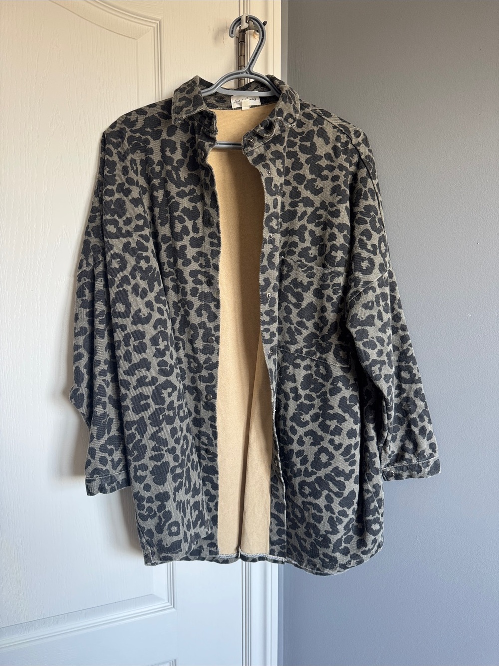 Leopard Print Oversized Jacket Coat